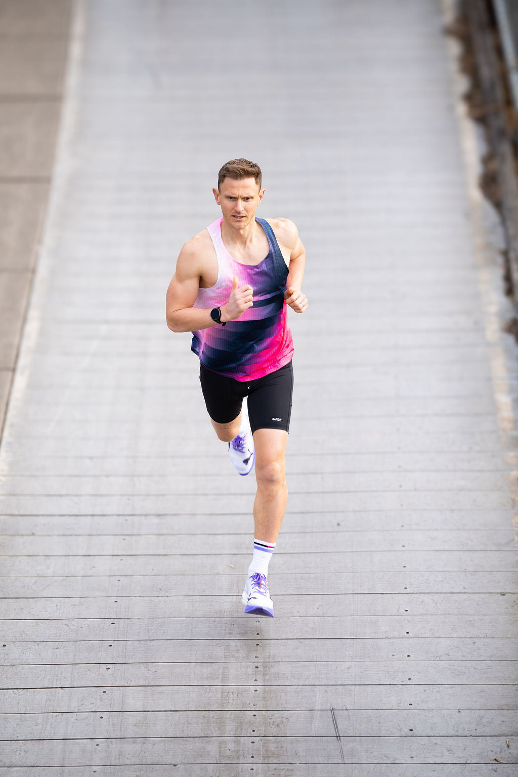 SHYU racing socks - white | lavender | magenta