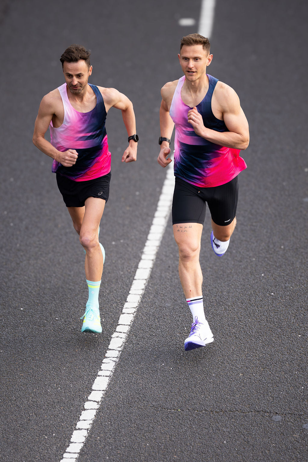 SHYU racing socks - white | lavender | magenta