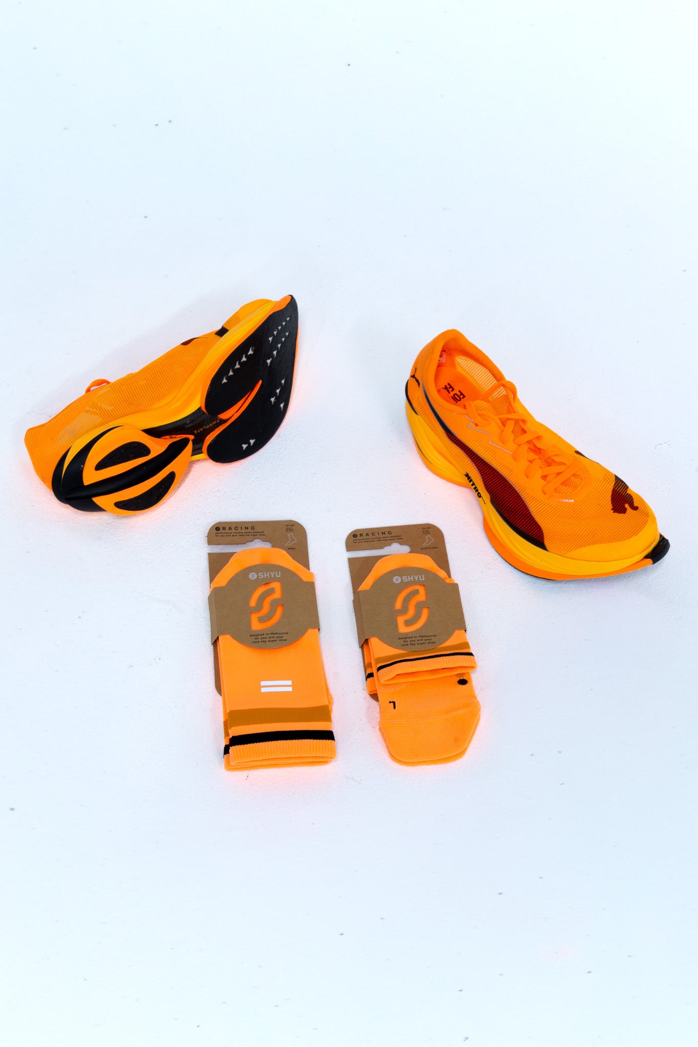 SHYU racing socks - orange | pumpkin | black