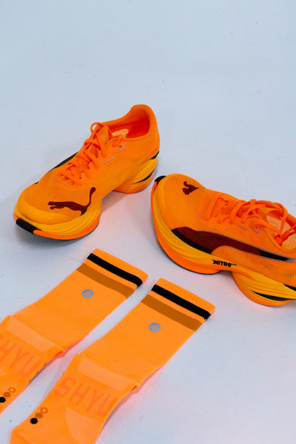 SHYU racing socks - orange | pumpkin | black