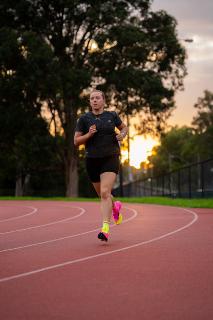 SHYU racing socks -  rhubarb | custard | black