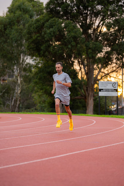 SHYU racing socks - amber | eggplant | claret