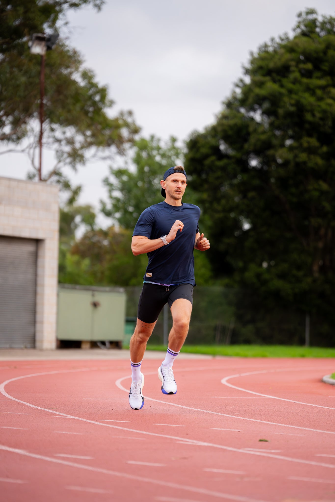 SHYU racing socks - white | indigo | black