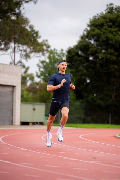 SHYU racing socks - white | indigo | black