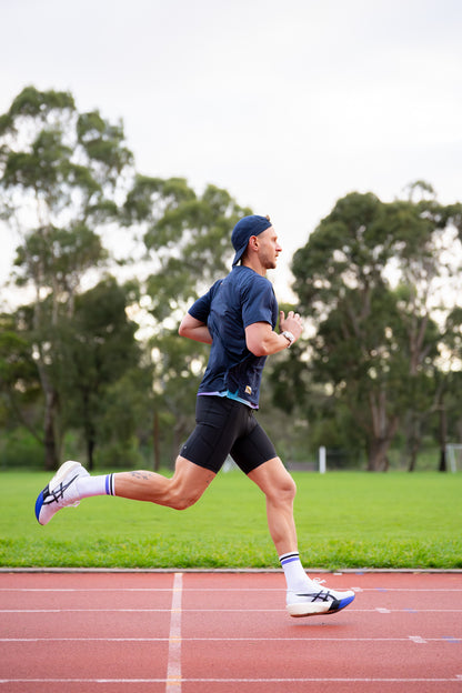 SHYU racing socks - white | indigo | black