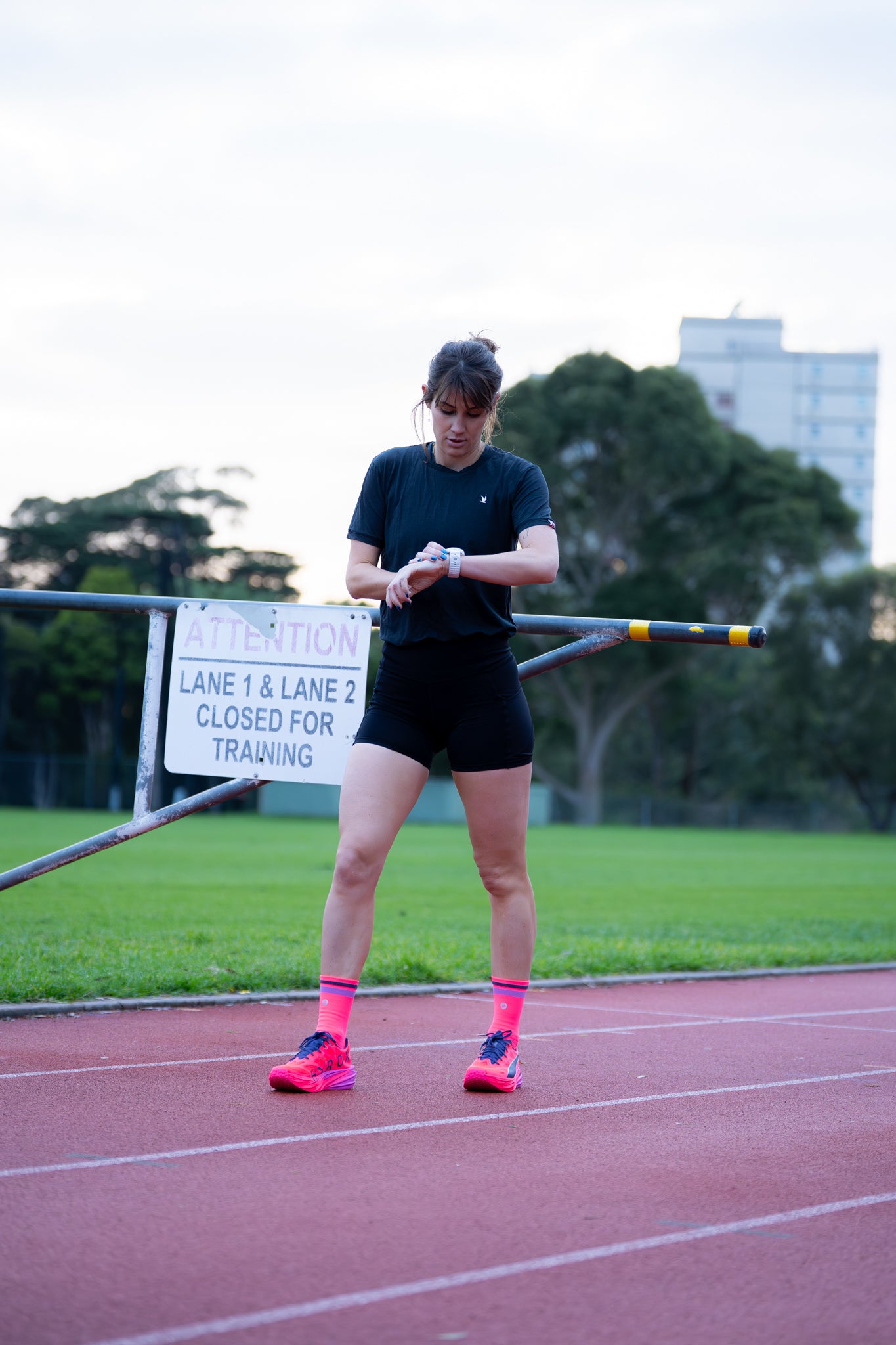 SHYU racing socks - cerise | purple | black