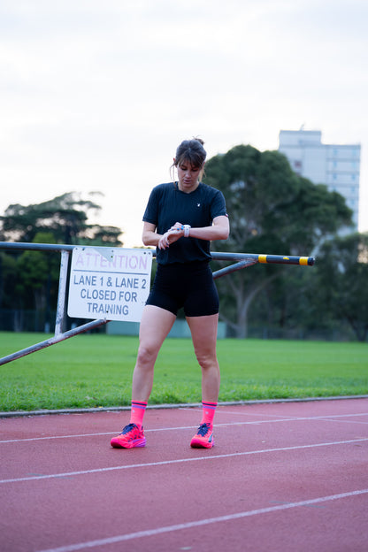 SHYU racing socks - cerise | purple | black