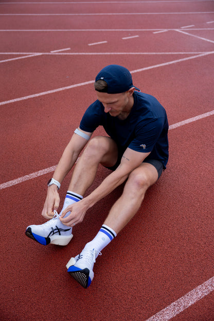 SHYU racing socks - white | indigo | black