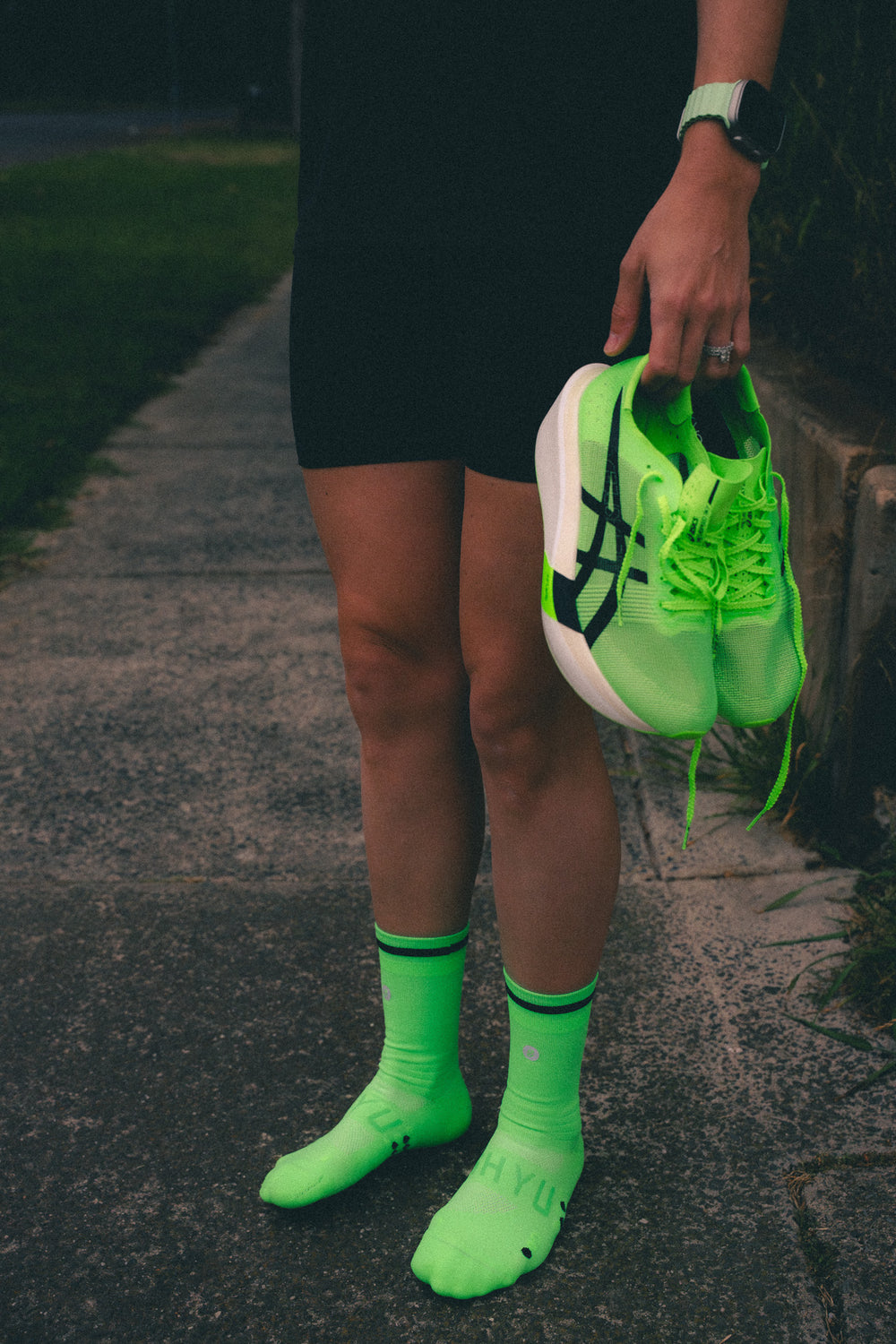 SHYU racing socks - acid | green | black