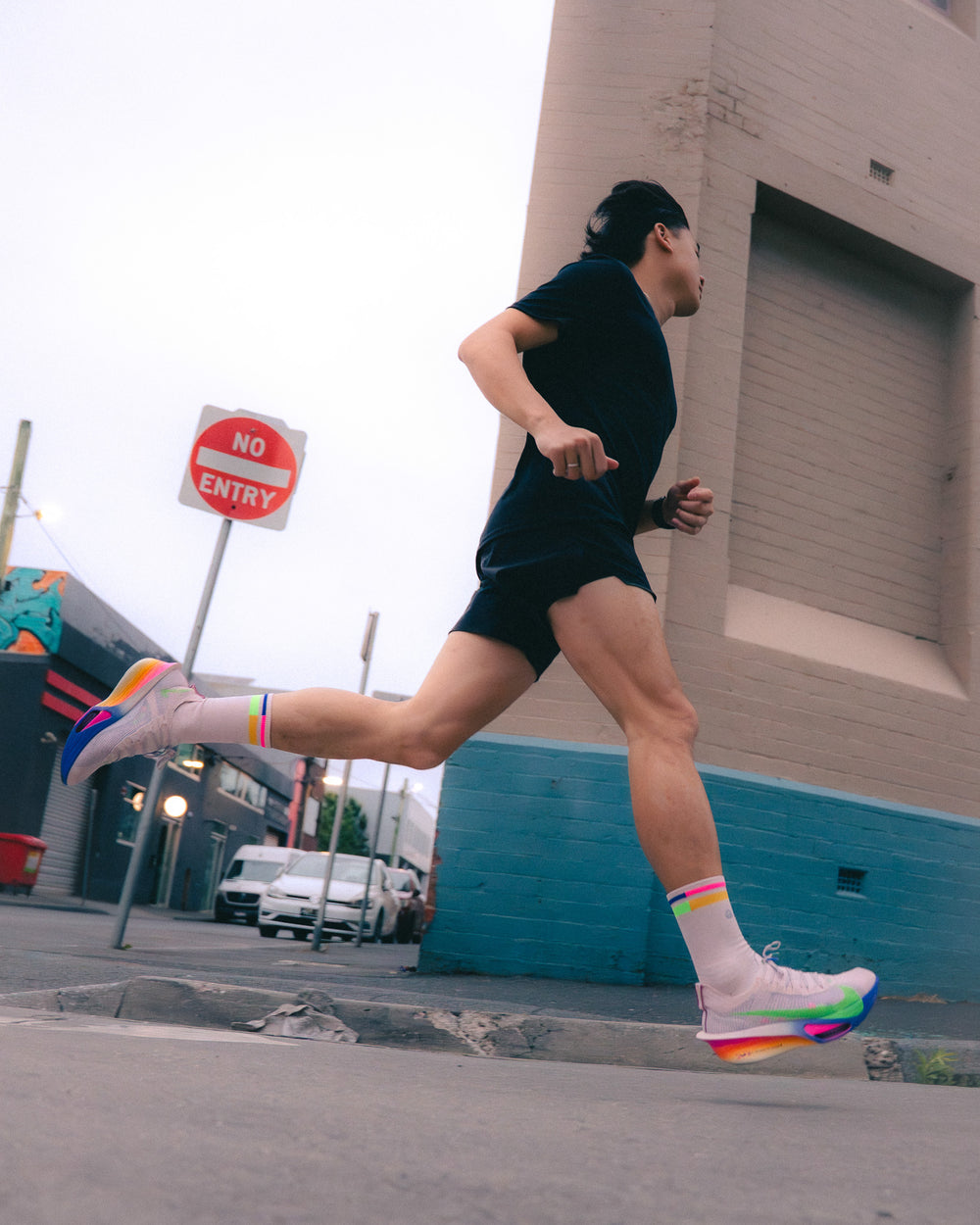 SHYU racing socks - goat | sunrise | peacock