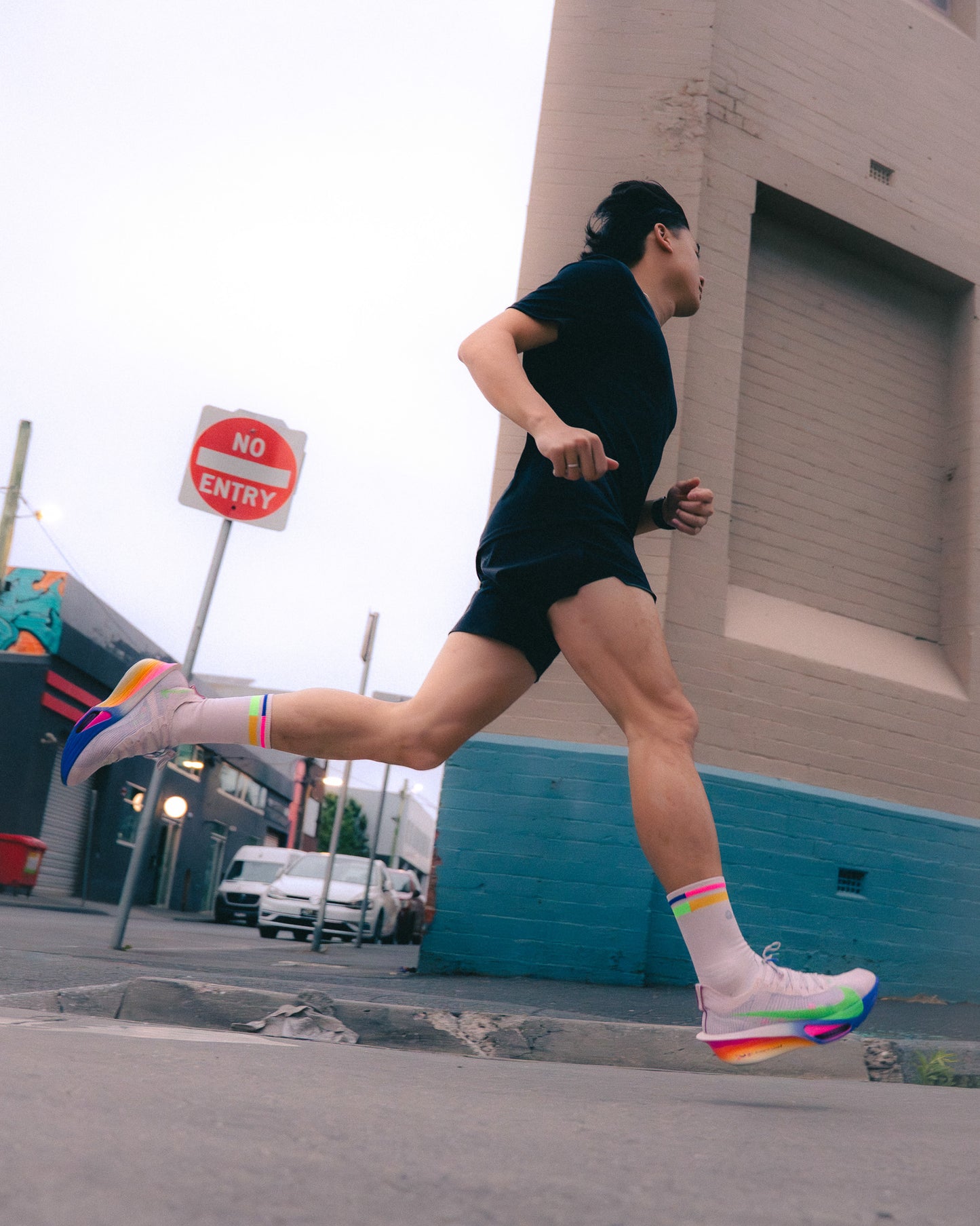 SHYU racing socks - goat | sunrise | peacock