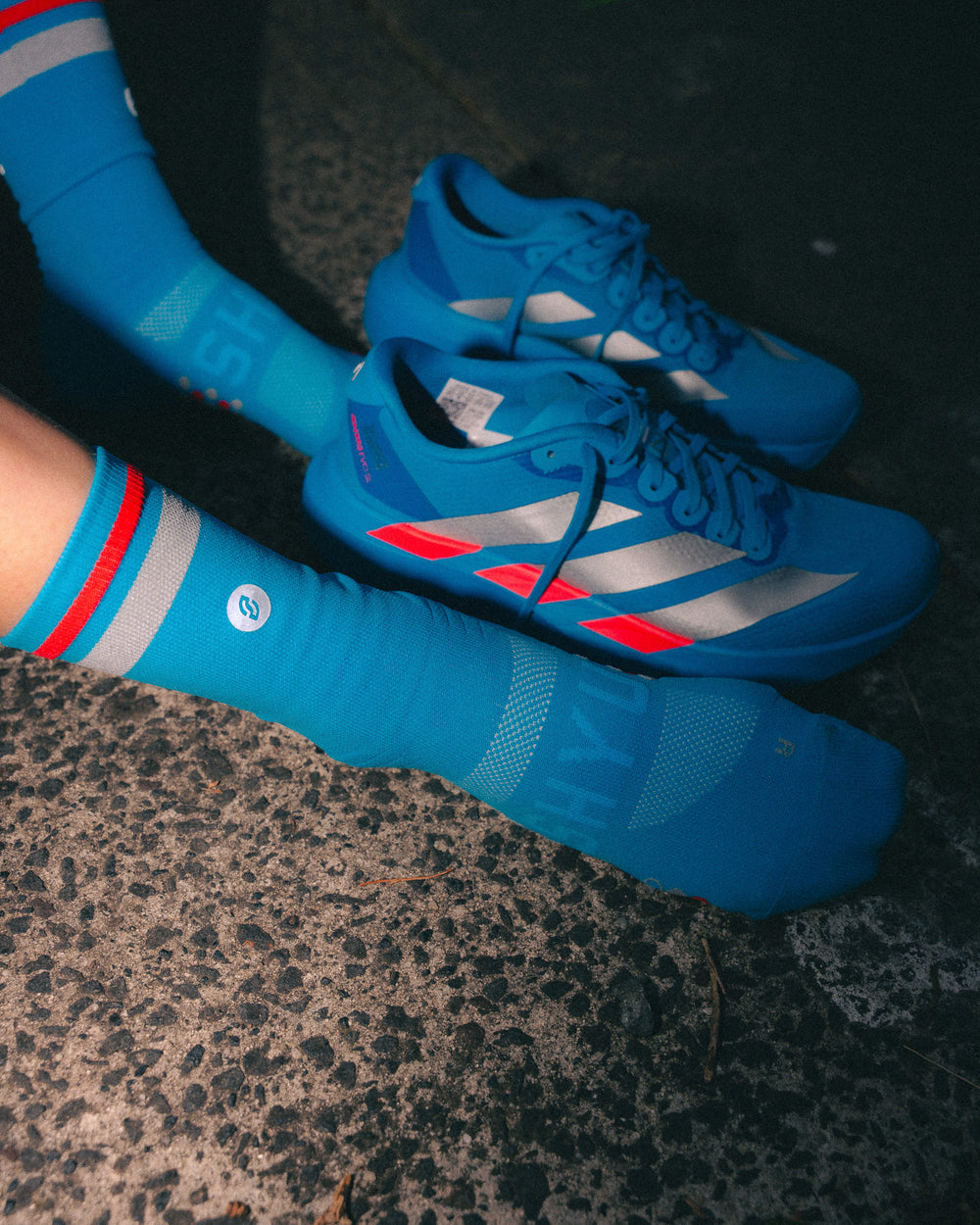 SHYU racing socks -  sapphire | chrome | red