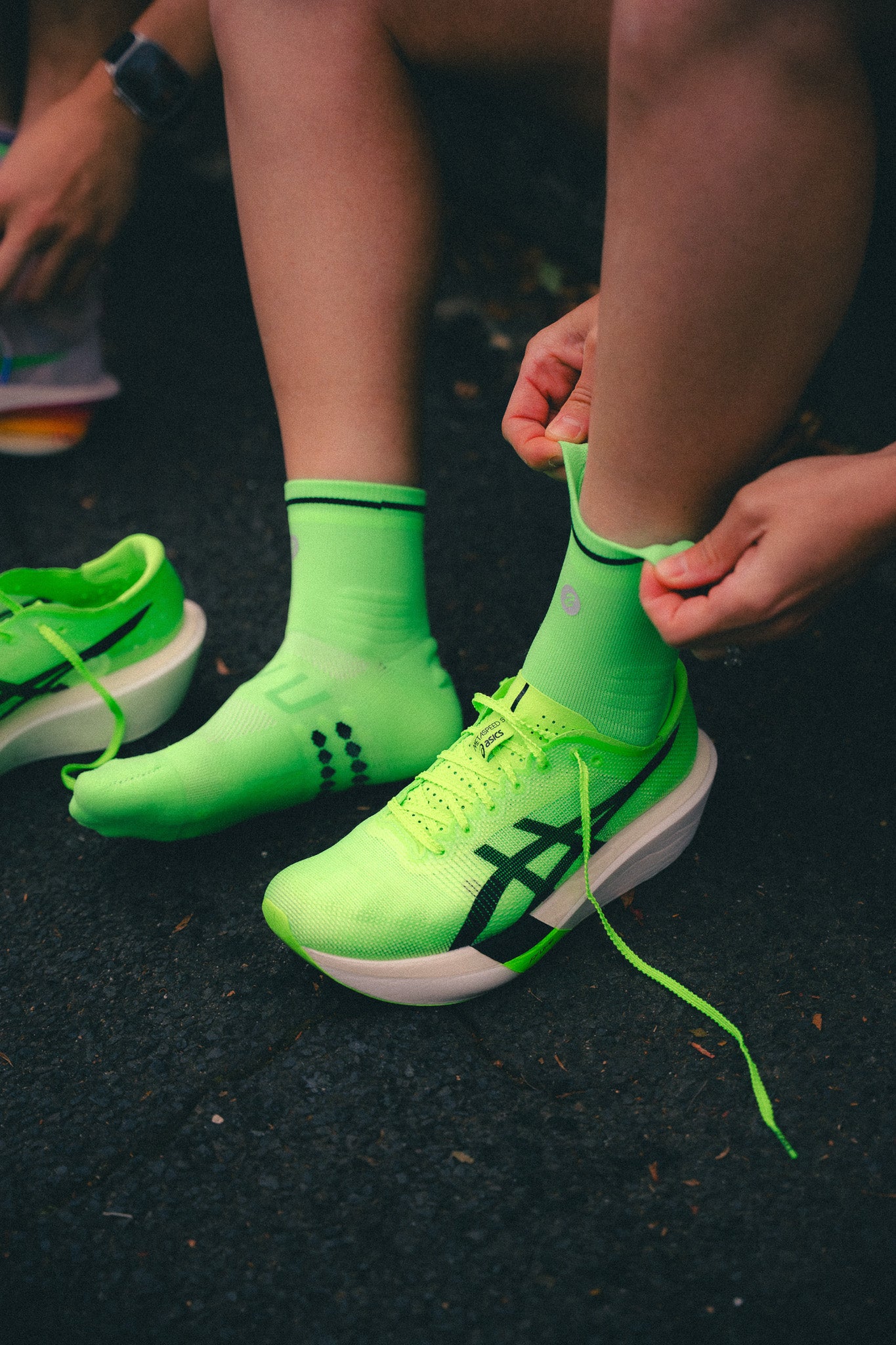 SHYU racing socks - acid | green | black