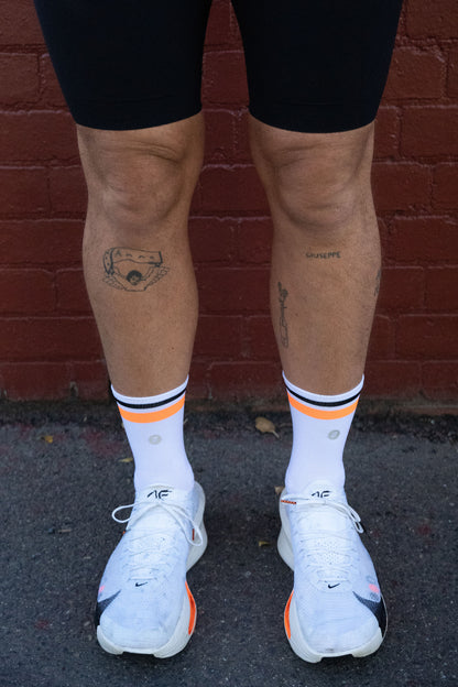 SHYU racing socks - white | orange | black