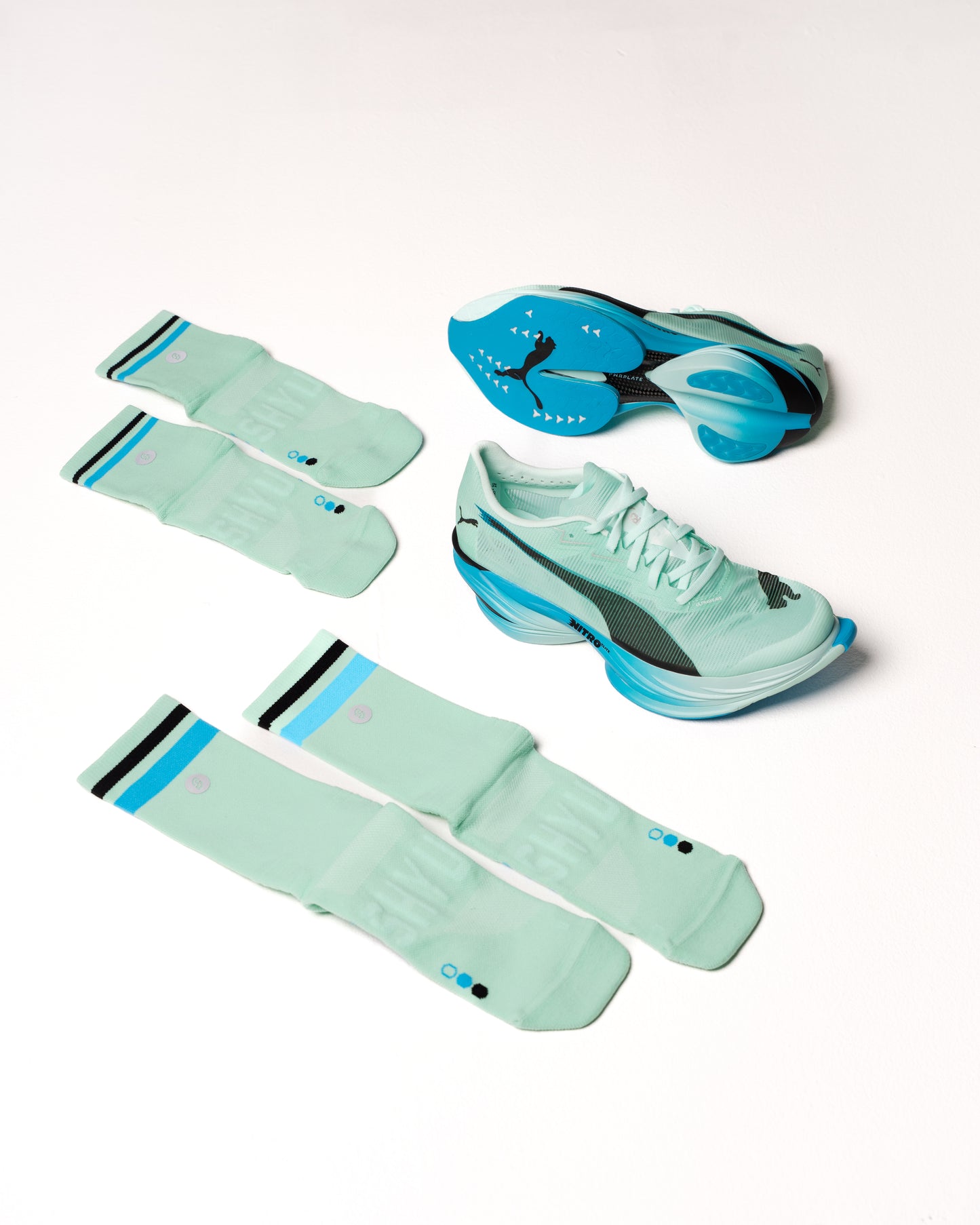 SHYU racing socks - aqua | blue | black