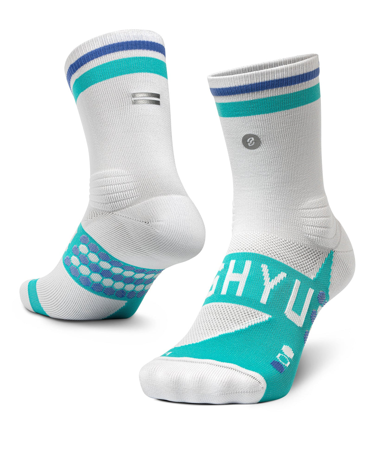 SHYU racing socks - white | jade | royal (small sizes)