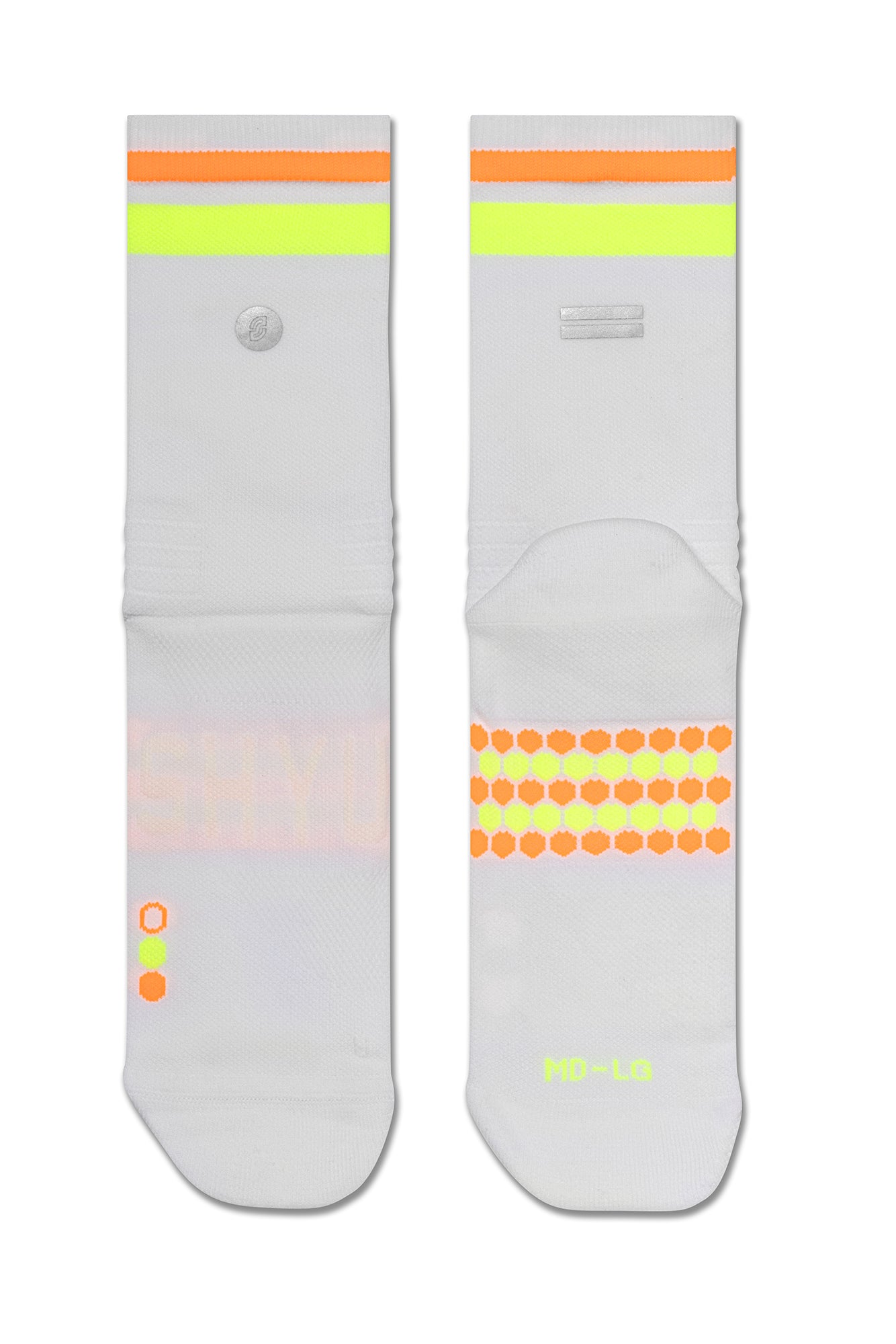 SHYU racing socks -  white | lime | mango