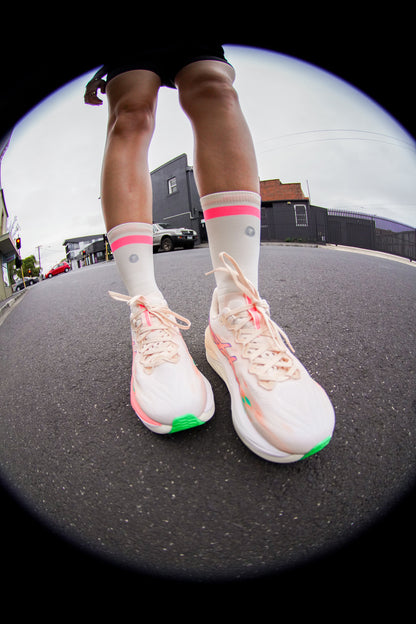 SHYU racing socks - cream | blush | peach