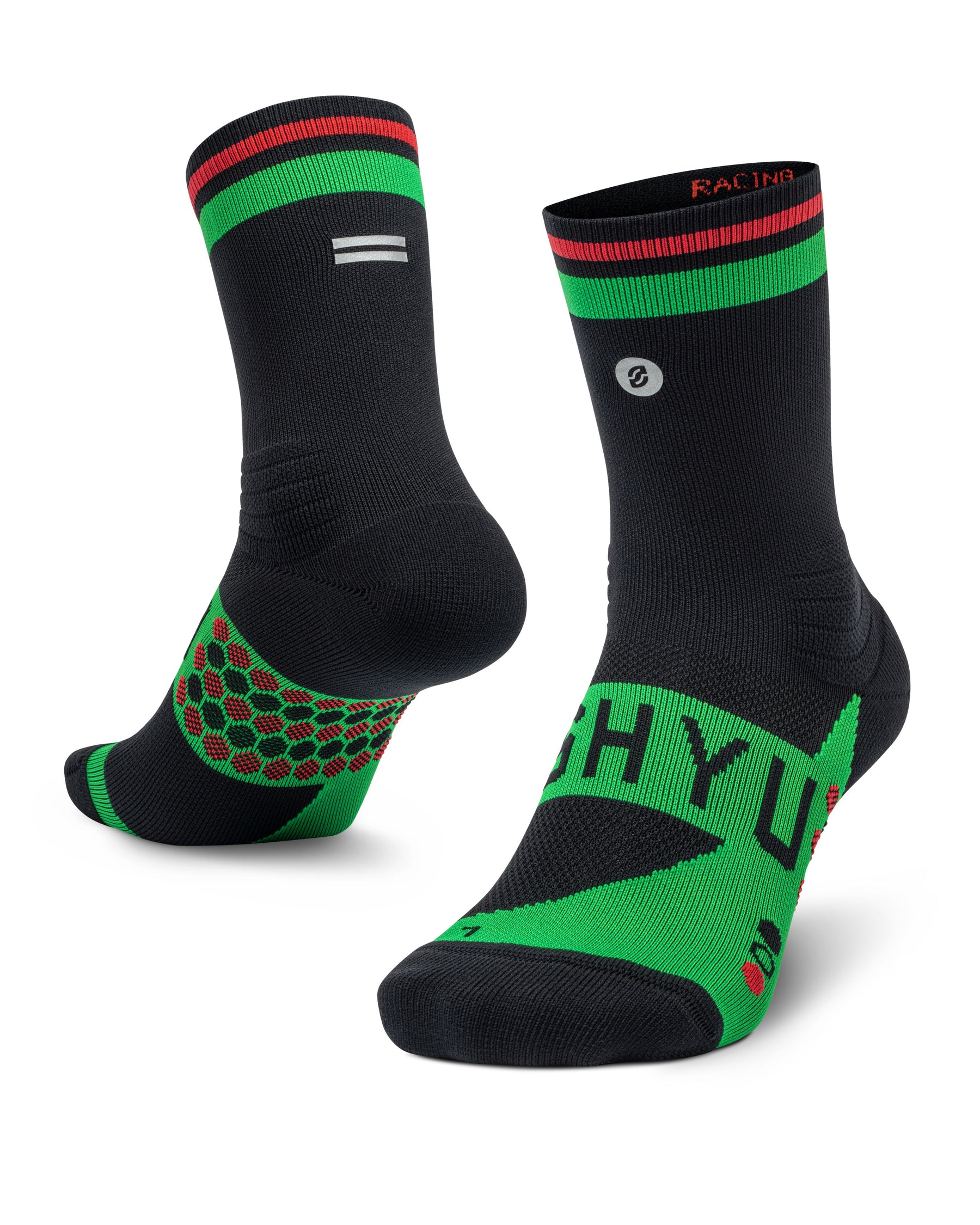 SHYU racing socks - green | black | crimson